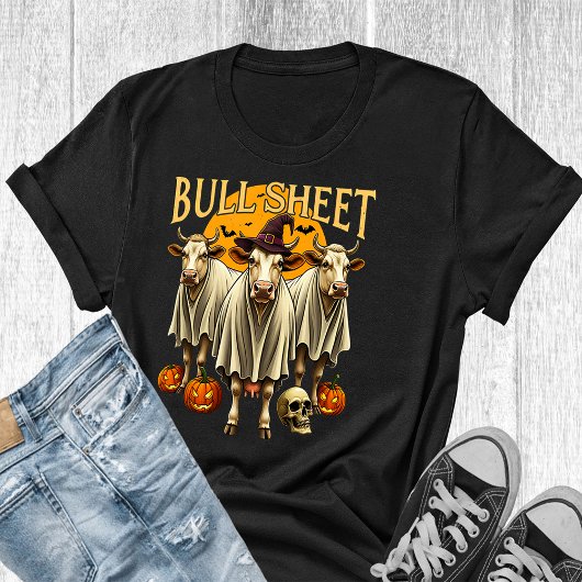 おもしろい不気味の服装：ブルシートハロウィーンTシャツ Tシャツ