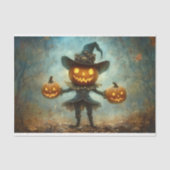 おもしろい不気味カボチャ頭AB3デコパージュ 薄葉紙 (正面)