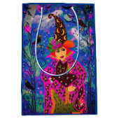 おもしろい不気味カラフルトリックまたは治療 ミディアムペーパーバッグ (正面)