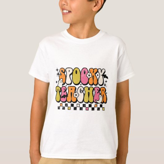 おもしろい不気味シーズンレトロ不気味先生ハロウィーンC Tシャツ (正面)