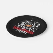 おもしろい不気味トリックまたはトリートハローウィンパーティ ペーパープレート (アングル)