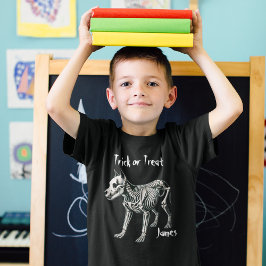 おもしろい不気味ドッグスケルトン、ハロウィンパーソナライズされた Tシャツ