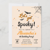 おもしろい不気味ハロウィン誕生日パーティー 招待状 (正面)