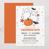 おもしろい不気味ハロウィーンの衣装パーティの招待状 招待状 (正面/裏面)