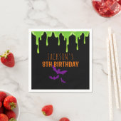 おもしろい不気味ハロウィーン子供の誕生日パーティー スタンダードカクテルナプキン (インサイチュ)