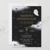おもしろい不気味ハロウィーン子供の誕生日パーティー 招待状 (正面)