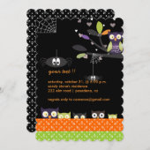 おもしろい不気味ホーカラフルトフールズハロウィーンパーティー 招待状 (正面/裏面)