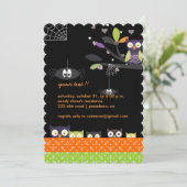 おもしろい不気味ホーカラフルトフールズハロウィーンパーティー 招待状 (スタンド正面)