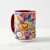 おもしろい不気味、ハロウィーン、ナターシャ・アメリカ マグカップ (正面左)