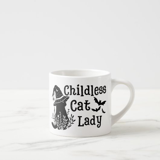 おもしろい不気味Cut Chilless Cat Lady エスプレッソカップ (右)
