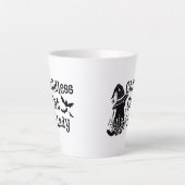 おもしろい不気味Cut Chilless Cat Lady カフェラテマグ (正面)