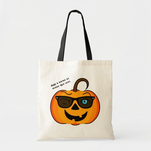 おもしろい不気味Pumpkinアイコニックウィンク トートバッグ (正面)