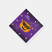 おもしろい不気味Pumpkin iconic winkSのみ!!! スタンダードカクテルナプキン (角)