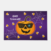 おもしろい不気味Pumpkin iconic winkSのみ!!! ドアマット (正面)