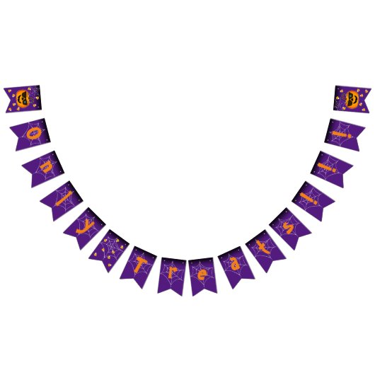 おもしろい不気味Pumpkin iconic winkSのみ!!! バンティングフラッグ (全)