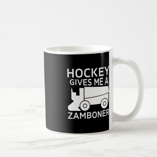 おもしろい与えホッケー私Zamboner1 コーヒーマグカップ (右)