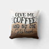 おもしろい与えミータイポグラフィブラック引用文 クッション (正面)