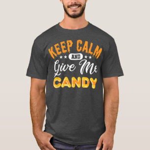おもしろい与え保Calm and Me Candy Halloweenデザイン Tシャツ