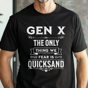 おもしろい世代Xの速砂の恐れ Tシャツ
