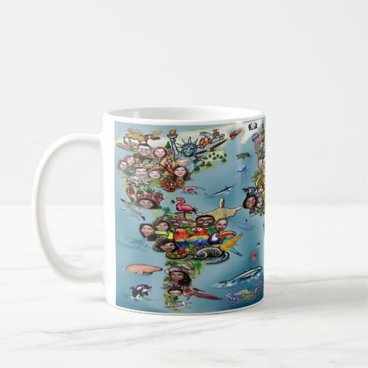おもしろい世界地図 コーヒーマグカップ (左)