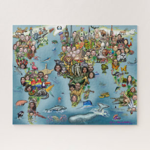 おもしろい世界地図 ジグソーパズル