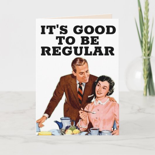 おもしろい丘の上のレトロウンチ誕生日カード カード (正面)