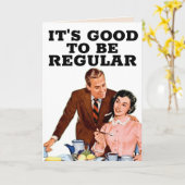 おもしろい丘の上のレトロウンチ誕生日カード カード (黄色い花)