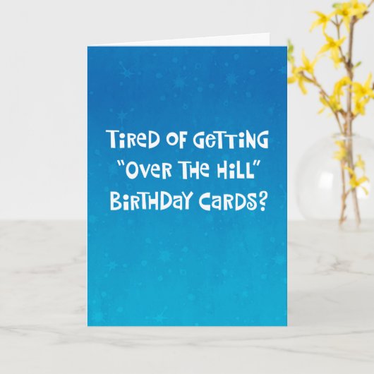 「おもしろい丘を越えて」50誕生日 カード (黄色い花)