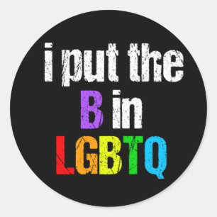 おもしろい両性愛者LGBTQ ラウンドシール