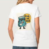 おもしろい両面バックツースクールデザイン Tシャツ (裏面)