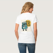 おもしろい両面バックツースクールデザイン Tシャツ (裏面フル)