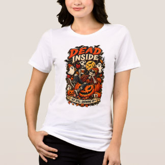 おもしろい中身は死んでいるけどまだ出てくるスケルトンハ トライブレンドTシャツ