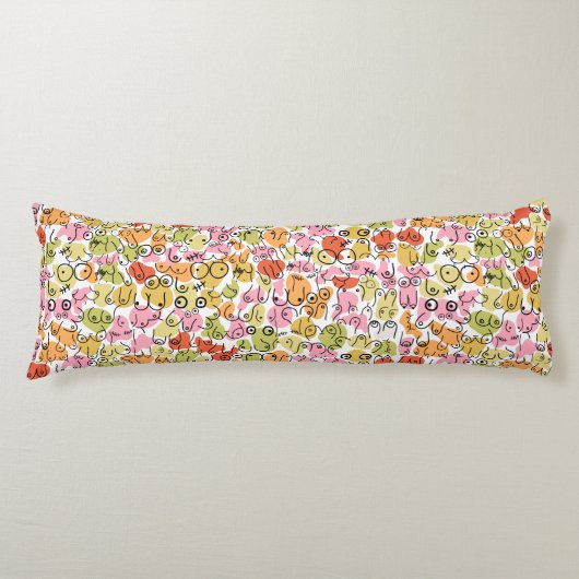 おもしろい乳デザイン ボディピロー (正面)