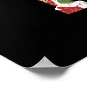 おもしろい亀のクリスマス ポスター (角)