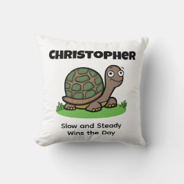 おもしろい亀の遅く安定した名前をカスタムする クッション