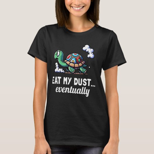 おもしろい亀プン私の食べダストカメの恋人グラフィック Tシャツ (正面)
