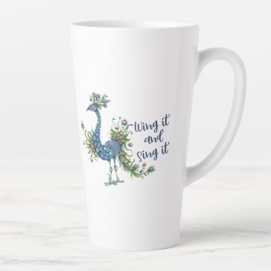 おもしろい予測できなおもしろいお洒落引用文 カフェラテマグ (右)