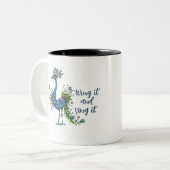 おもしろい予測できなおもしろいお洒落引用文 ツートーンマグカップ (正面左)