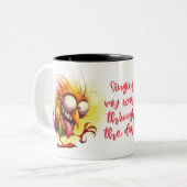 おもしろい予測できなおもしろいお洒落引用文 ツートーンマグカップ (正面左)