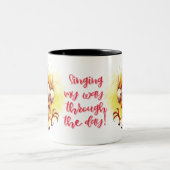 おもしろい予測できなおもしろいお洒落引用文 ツートーンマグカップ (中央)