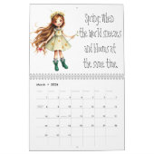 おもしろい予測できなと漫画の女の子 カレンダー (3月 2026)