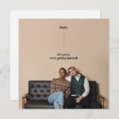 おもしろい予測できなデザイン日付のカー結婚ドを保存 (正面/裏面)