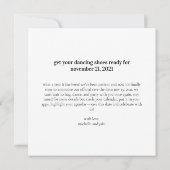 おもしろい予測できなデザイン日付のカー結婚ドを保存 (裏面)