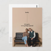 おもしろい予測できなデザイン日付の更結婚新を保存 ポストカード (正面/裏面)