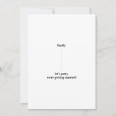 おもしろい予測できなデザイン日付の更結婚新を保存 招待状 (正面)