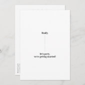 おもしろい予測できなデザイン日付の更結婚新を保存 招待状 (正面/裏面)