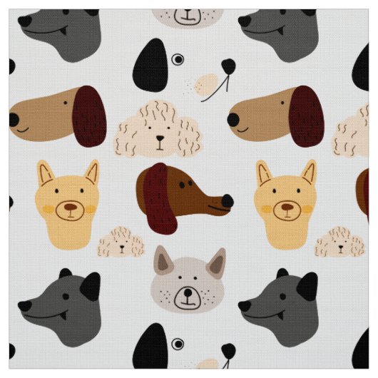 おもしろい予測できなファンキー犬の模様 ファブリック (見本)