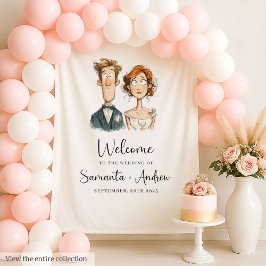 おもしろい予測できなNewlyweds結婚のBackdrop Water color タペストリー