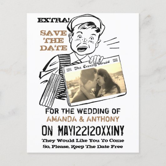 おもしろい予算の保存カスタム日 チラシ (正面)