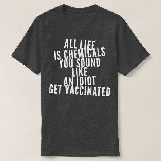 おもしろい予防接種Pro Vaccine Support Science Vacci Tシャツ (デザイン正面)
